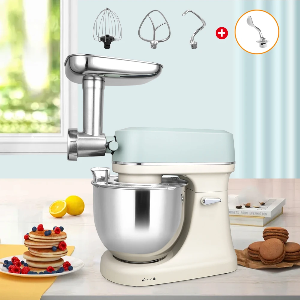 

3 in 1 Stand Mixer Kitchen Food Processor Bread Cake Dough Mixer Electric Mixer Stand Machine DC Motor Super Silent