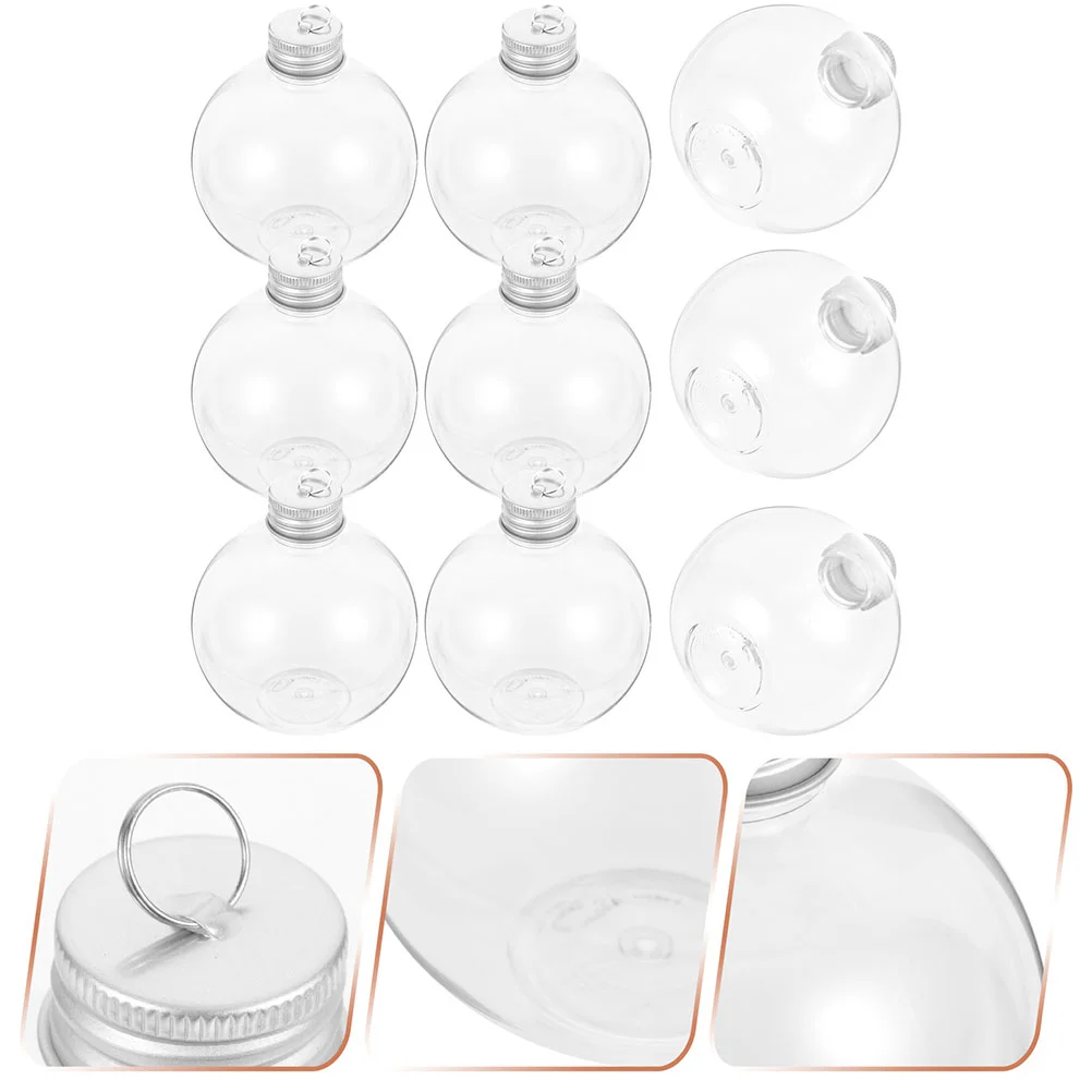 10 Pcs Christmas Spherical Bottle Coffee Flask Anti-leak Bottles Plastic Milk Container The Pet Clear Festival Outdoor Juice