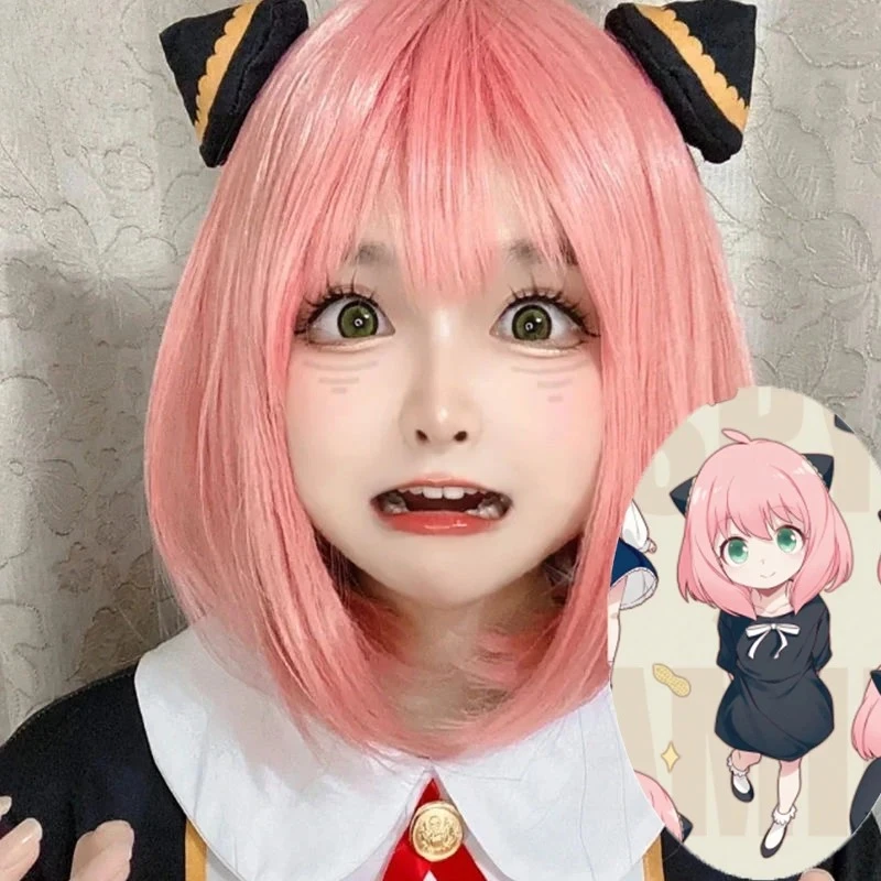 

Spy Play House Косплей Ани Cos Парик Имитация Волос Аниме Поддельные Розовые Дети