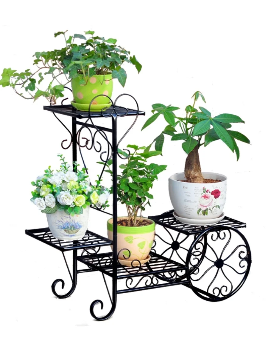 Iron frame succulent chlorophytum plant flowerpot frame