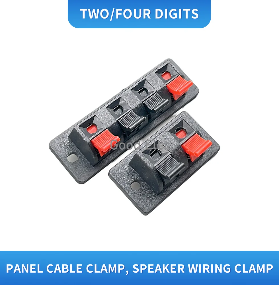 5PCS Plastic 2/4 Positions Connector Terminal Push In Jack Spring Load Audio Speaker Terminals Breadboard Clip