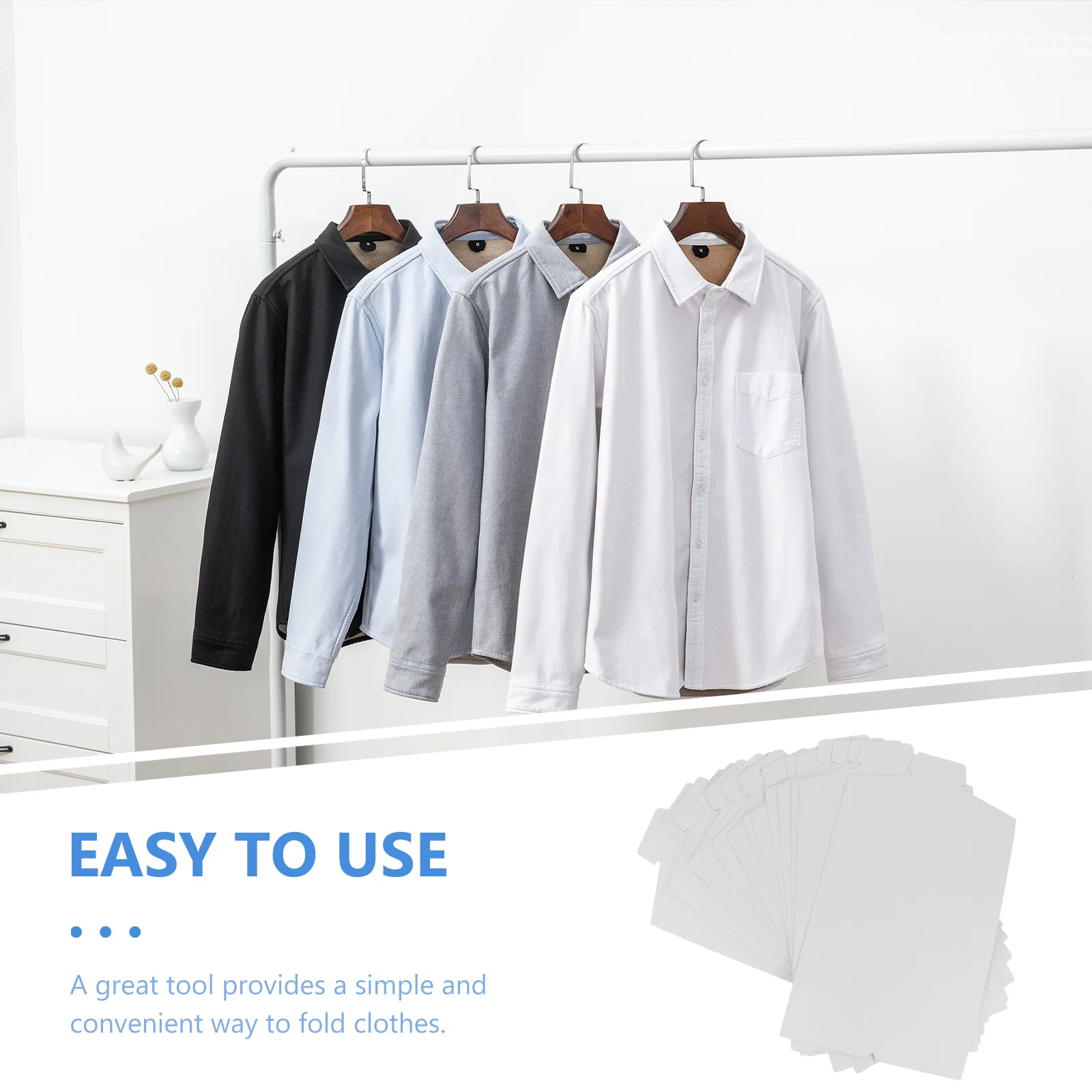 

20Pcs Shirt Folding Board High Quality Paper Clothes Folder Laundry Folding Tool for T-Shirts Collared Shirts Sweater Storage