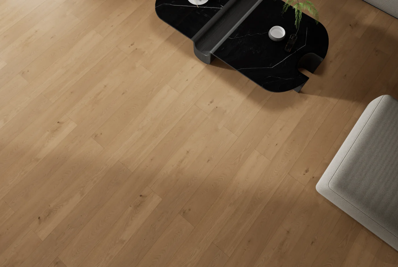 3-layer European Oak Engineered Flooring  CD Grade 15/3x192x1910 Saw Cut -color : Champagne Engineered Timber Floor