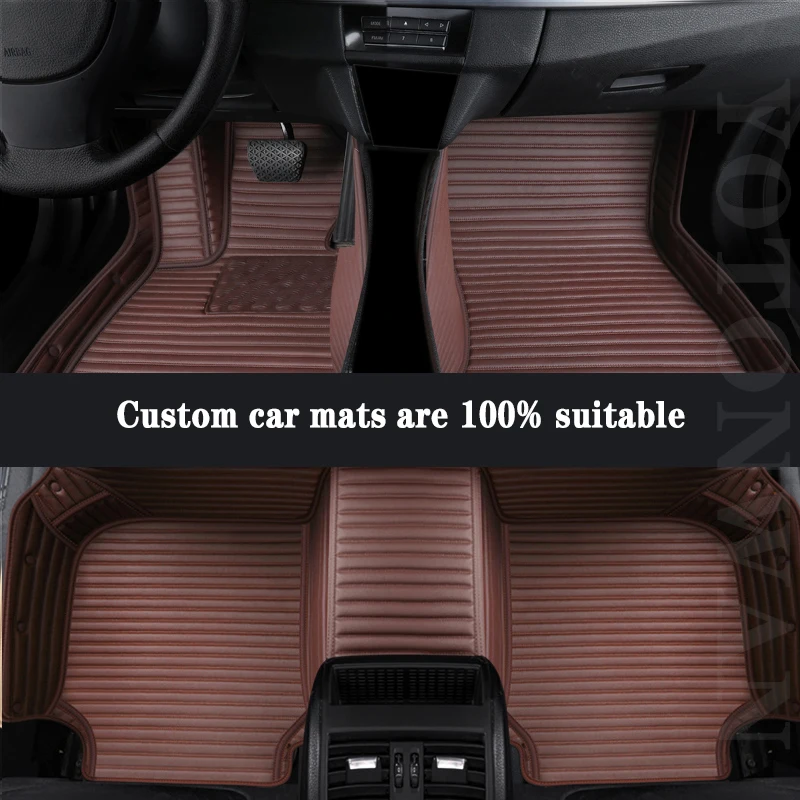 

YOTONWAN Luxury 7D Custom LeatherStyle Car Floor Mat 100％ For Hyundai All Models Solaris Tucson Sonata Ix25 I30 Auto Accessories