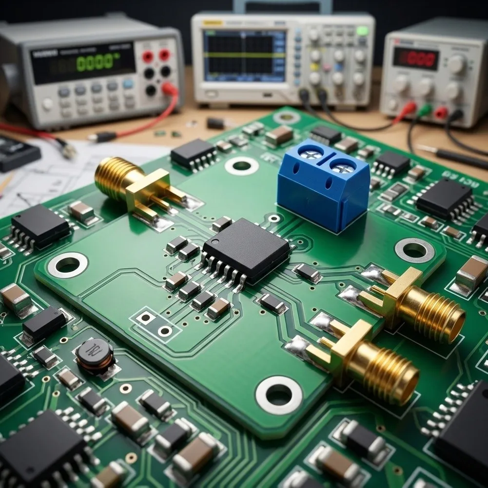 RF Testing Module AD8131 Differential Amp Module For Critical Signal Tasks Compact PCB Design High CMRR Performance