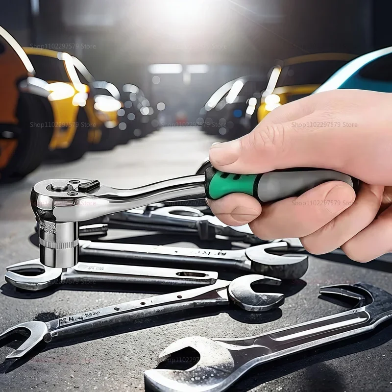 72 سنًا 12 قطعة مجموعة مقابس مفتاح ربط بسقاطة 1/4 "-3/8" -1/2 "مجموعة متري لصيانة السيارات ومجموعة الأدوات المنزلية