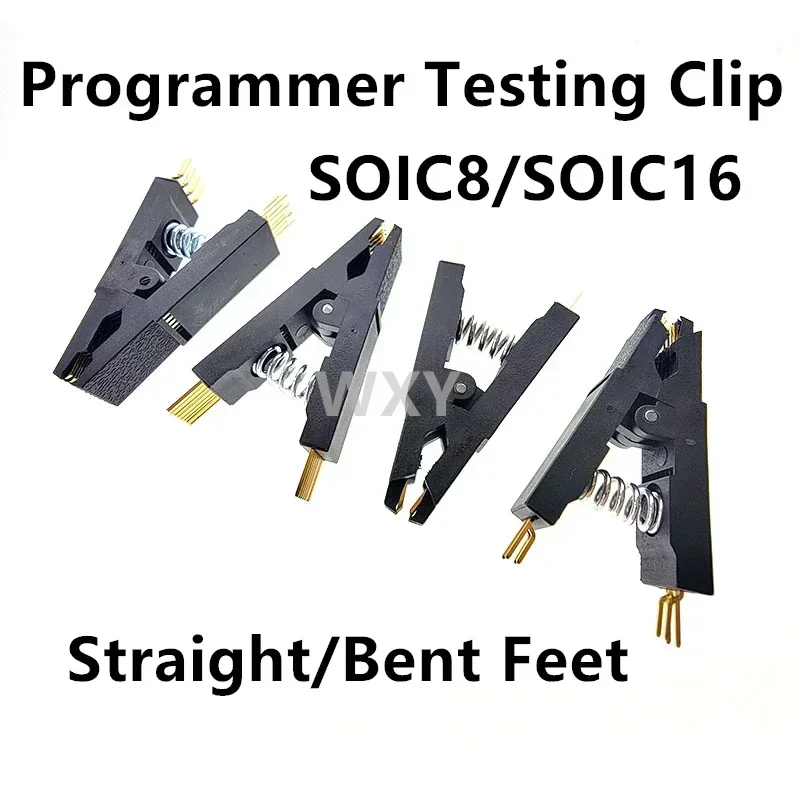 Clip di prova del programmatore piedi dritti SOP8 SOP16 SOIC8 SOIC16 DIP 8 Pin DIP 16 Pin morsetto di prova IC senza cavo ago curvo