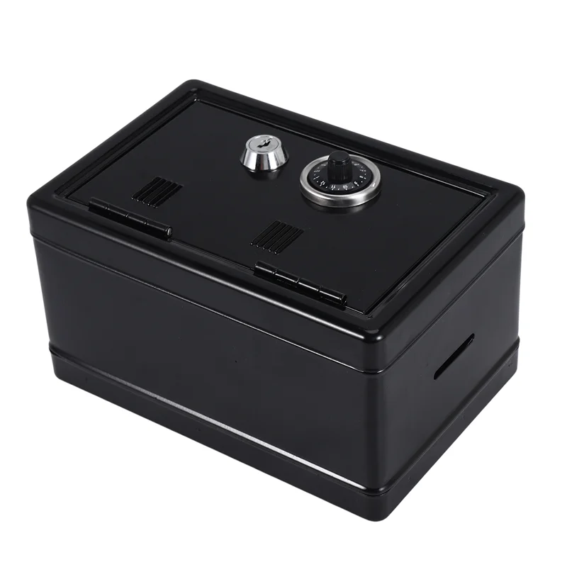 A13E-Safe Box Organizer Iron Desk Decorative Box Piggy Bank Metal Mini Cabinet Money Storage Box Storage Box For Boys