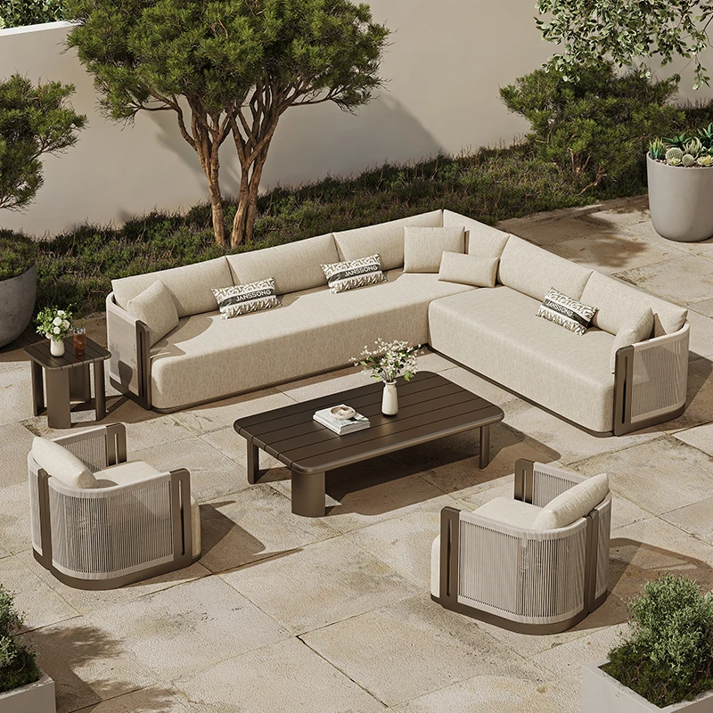 Luxury Villa Garden Sofa Resort Outdoor Furniture Patio Modern Hotel Outdoor Furniture Set