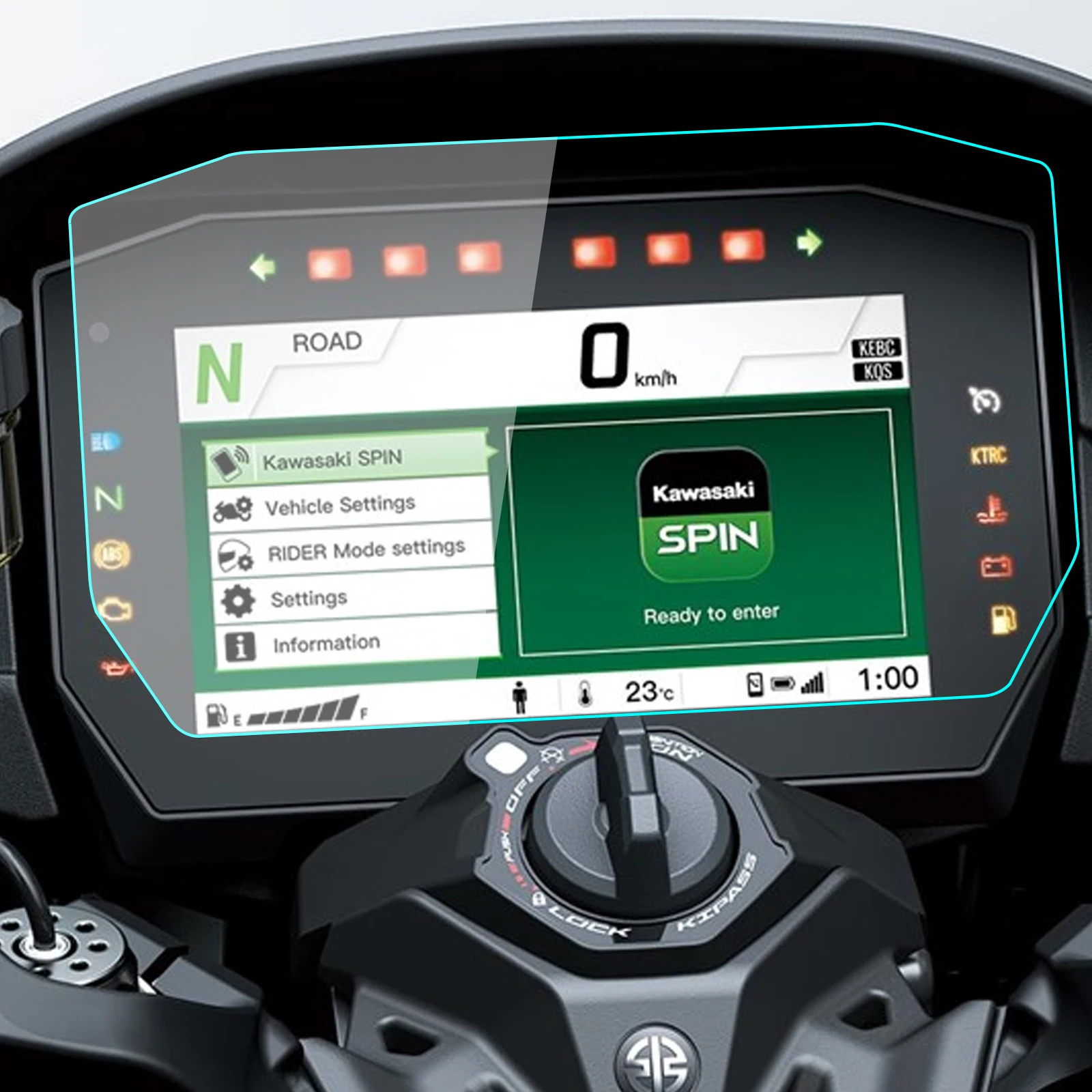 Protecteur d'écran de tableau de bord de moto, adapté pour Kawasaki NSilk nH2 SX SE (modèle 2024), film de protection LCD