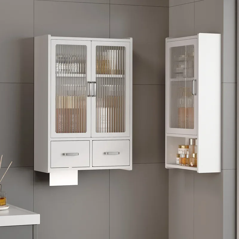 Bathroom, toilet, rack, storage cabinet, cosmetics, washstand, wall