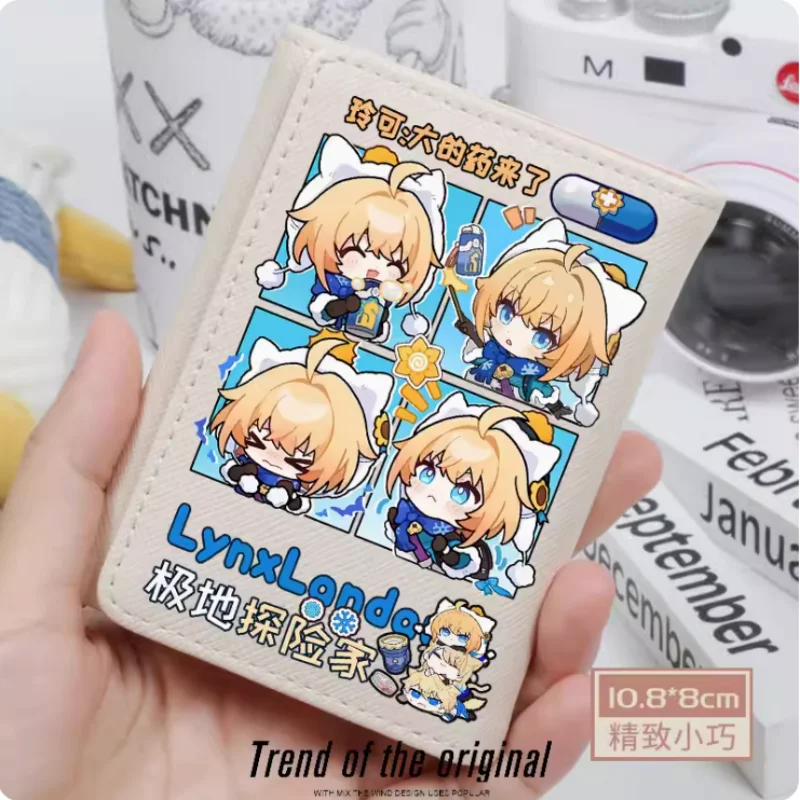 

Anime Honkai: Star Rail Lynx Fashion Wallets PU Purse Card Coin Hasp Money Bag Cosplay Gift B410