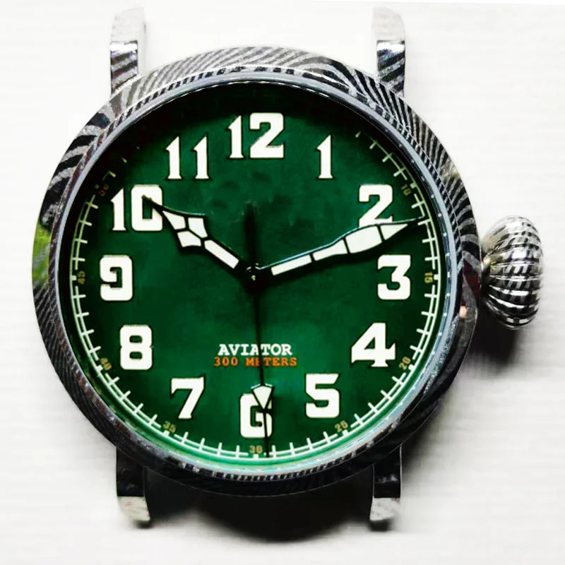 Tamsid Sapphire MOP/Dial Meteorit Jam Tangan Militer Perunggu/Titanium/Damaskus Menyelam Tahan Air Mekanis Otomatis untuk Pria