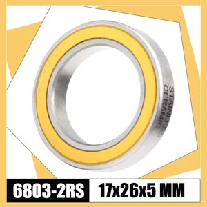 Hinter vordere Fahrrad-Keramik-Hub-Kugeln, Edelstahllager, Radnaben, 6803-2Rs, ABEC-3, 6803 Rs, 17, 26, 5 mm, 1 Stc 10 Hauptverkäufe Rolling Bike ARO 26 - №2