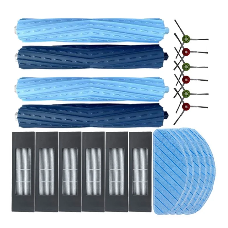 LITE-Für Ecovacs DEEBOT T9 AIVI/T9 AIVI + Roboter Staubsauger 22PCS Ersatzteile Hauptseite Pinsel filter Mopp Tuch