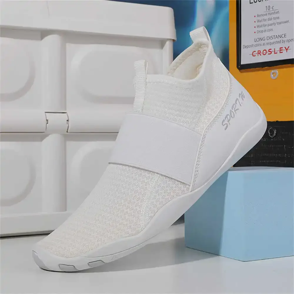 Fabric Round Tip Flat Toe Shoes Tennis Women's Sneakers On Offer White Trainers Woman Sport Authentic Sapatenes Casuals