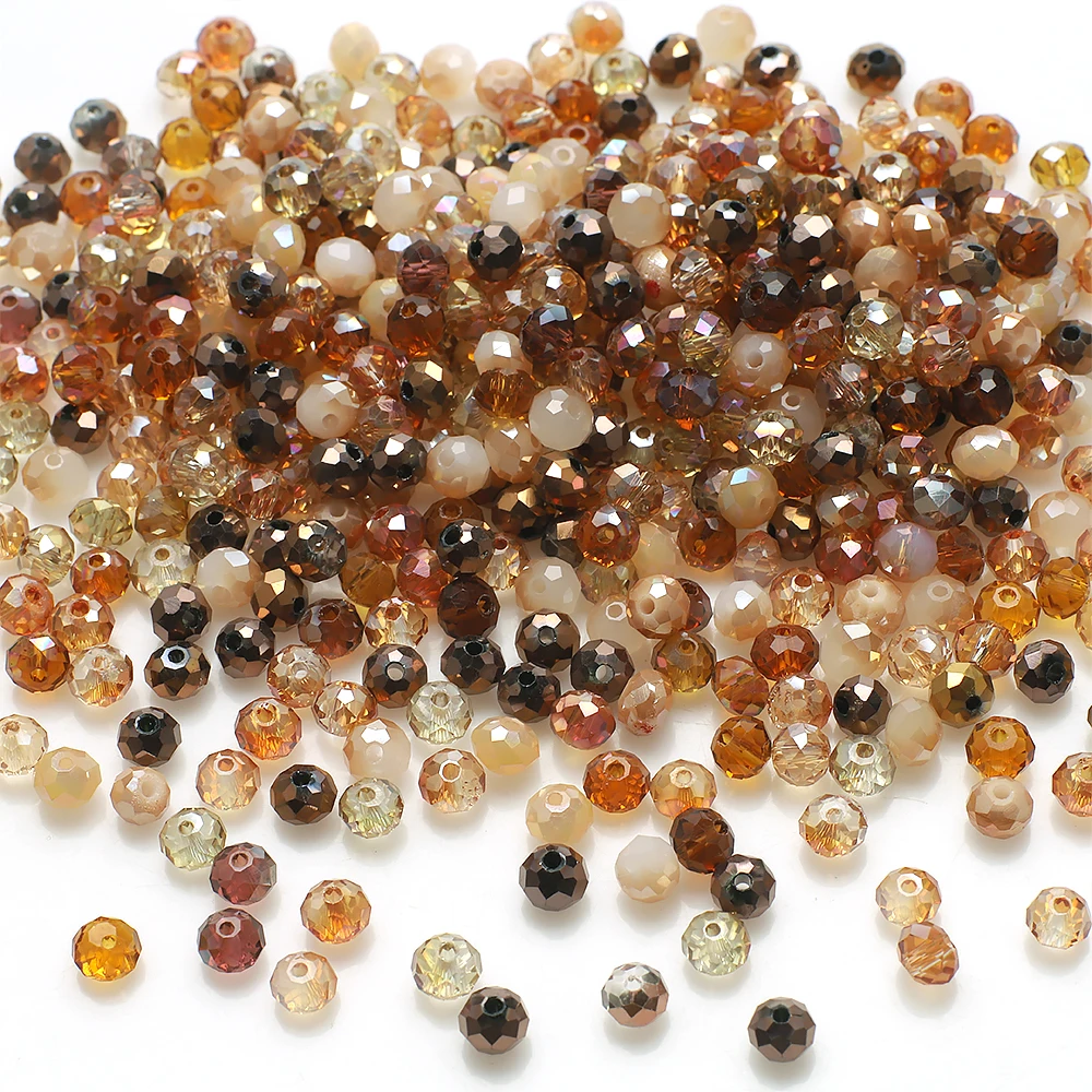 500 stks/partij 4MM AB Kristalglas Rondelle Facet Losse Spacer Ronde Kralen voor DIY Maken Ketting Armband Sieraden accessoires