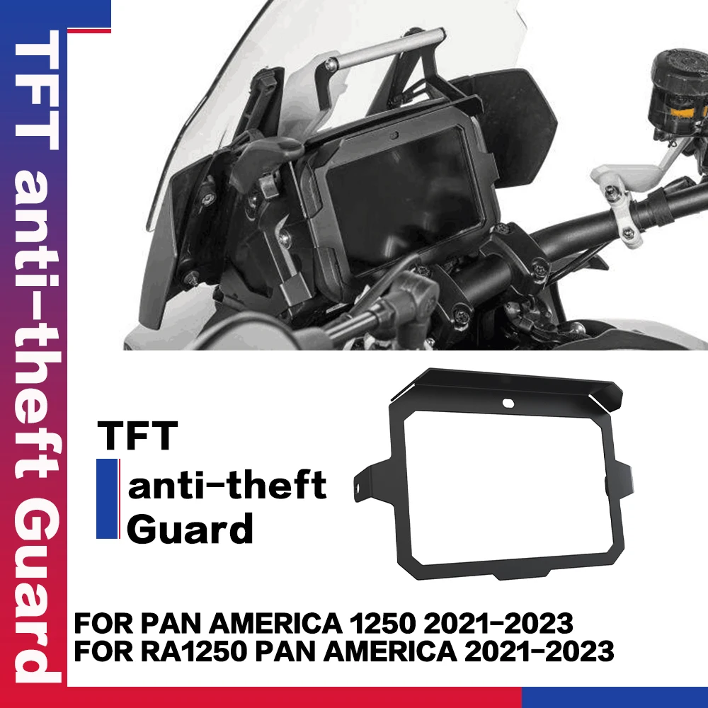 

For Pan America 1250 RA1250 2021-2023 Motorcycle Aluminium Accessories TFT anti-theft Guard with sun visor Frame Cover Protector