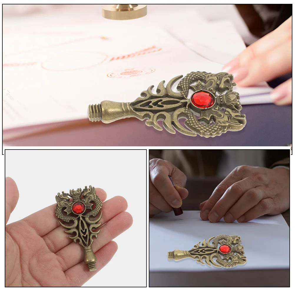 2 قطعة مقابض ختم الشمع المعدنية DIY بها بنفسك ختم مقبض استبدال للأظرف دعوات شهادات ختم أداة