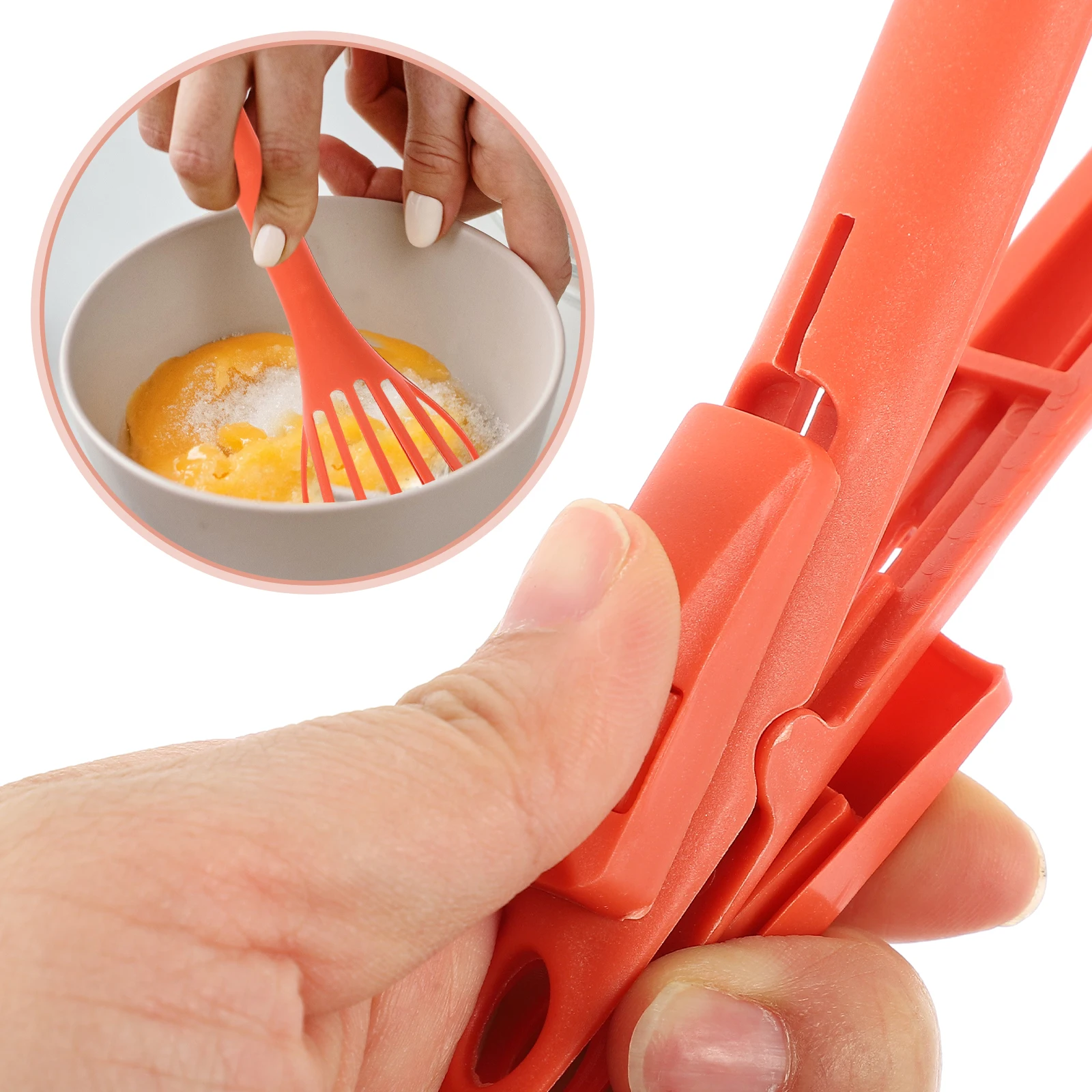 

Egg Beater Whisk Multi Function Tongs Kitchen Supplies Nonslip Mixer Fish Tool PP Material Easy Clean Temperature