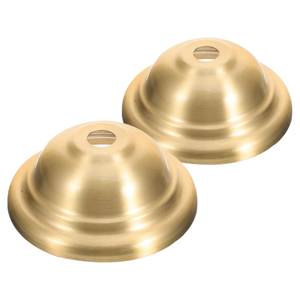 Auvent de lustre en laiton pur, 2 pièces, pour suspension, grande plaque, Style chapeau britannique, embout de lampe, couvercle d'éclairage supérieur, plaque de montage