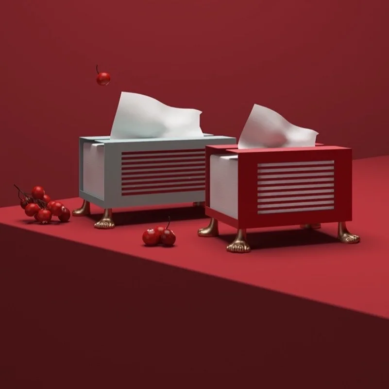 

Cat's Paw Plastic Tissue Box Environmental Protection Home Tissues Container Wet Wipes Boxs Tissue Holder For Living Room Nordic