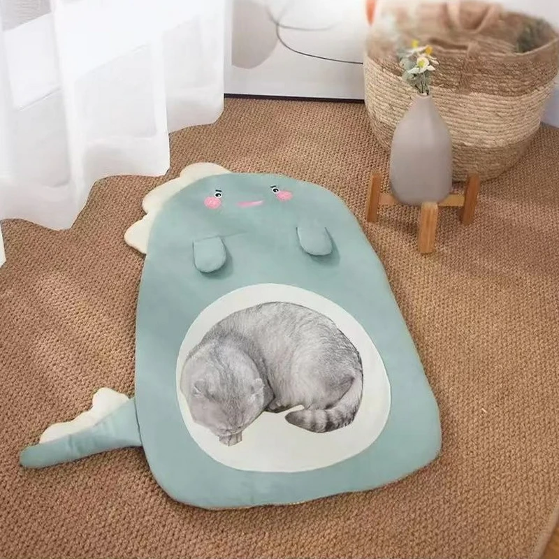 Cat and Dog Mat Cartoon Duck Whale Suede Pet Pad Carpet Double-sided Four Seasons Small and Medium-sized Pet Mats