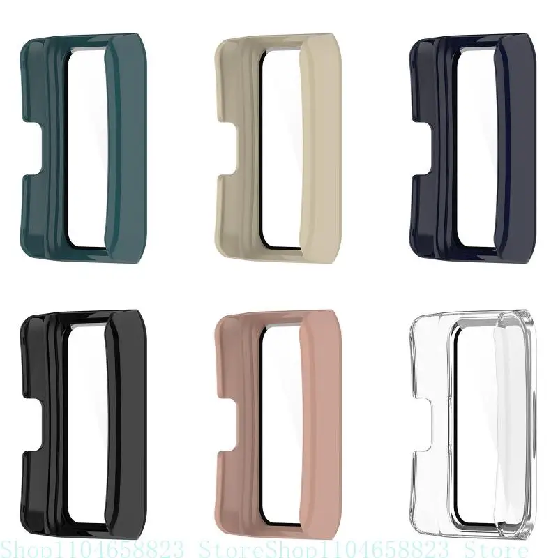 케이스 커버용 컬러 TPU 시계 스마트 시계 Ac용 시계 Fit Mini용 전체 화면 강화 필름 보호 범퍼 커버