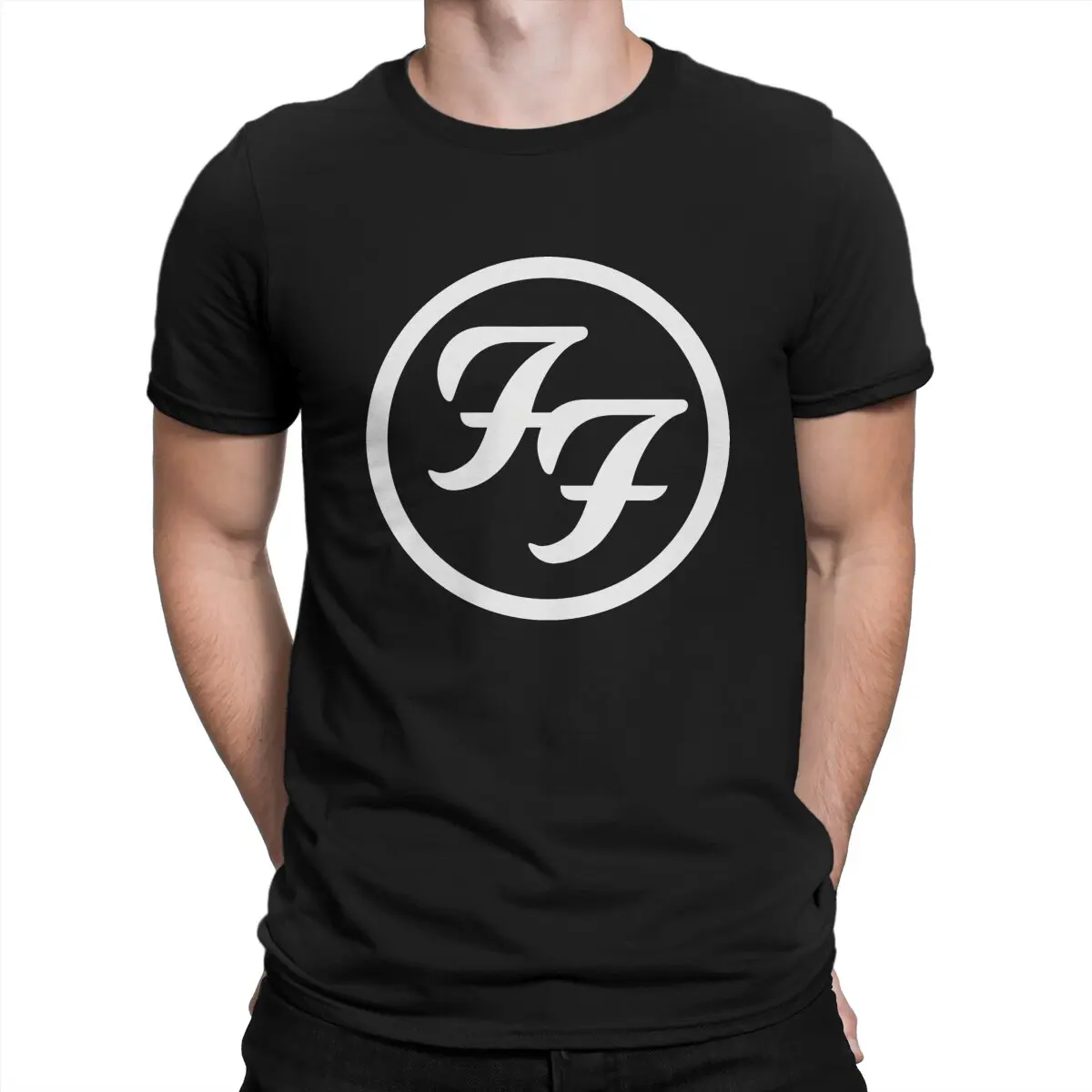 Fun Music Men TShirt F-Foo Band Fighters Crewneck Tops 100% Cotton T Shirt Humor Top Quality Gift Idea