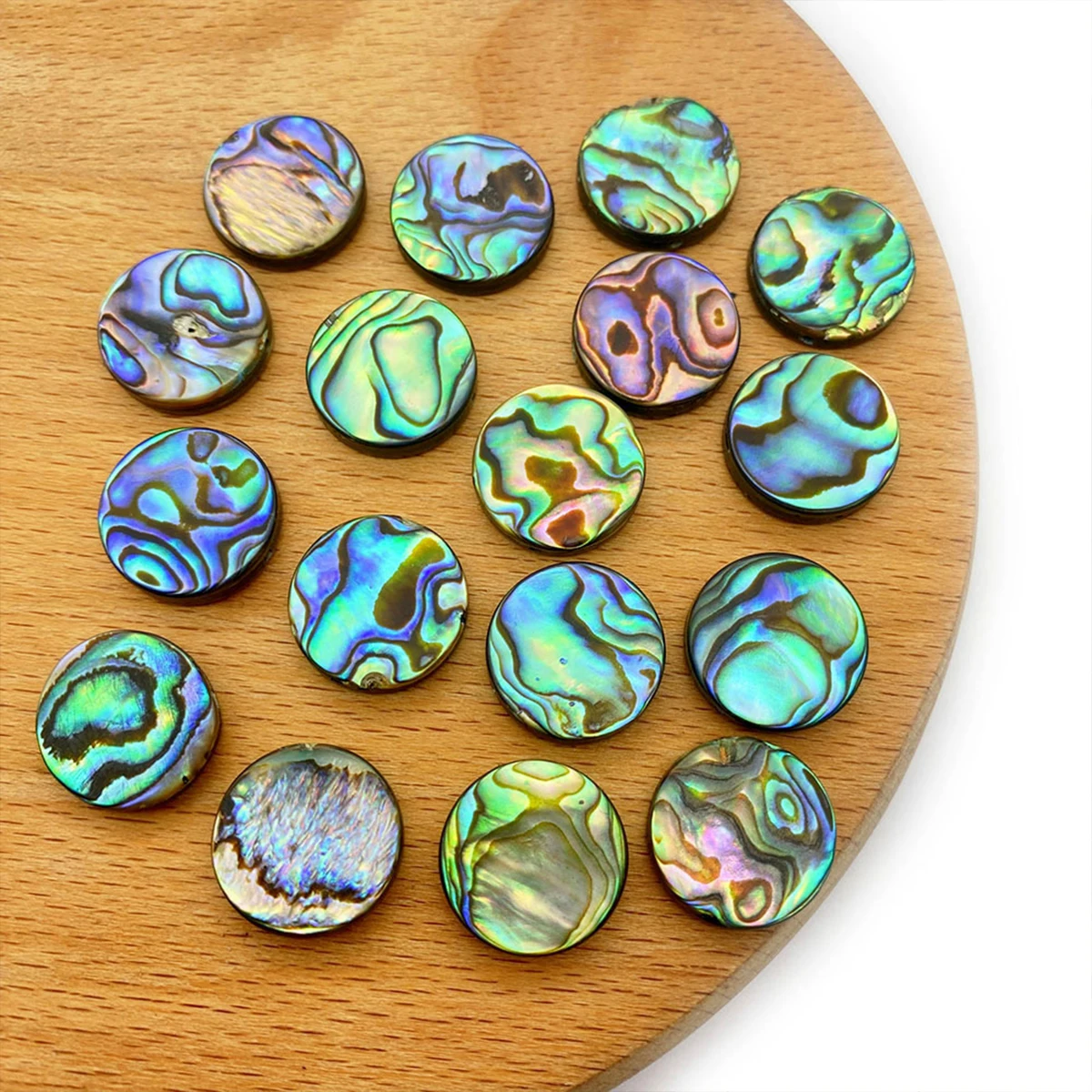 3Pcs Natural Shell Beads Round Abalone Shell Beads for Jewelry Making DIY Bracelets Necklace Accessories 6/8/10/12/14/15/16/18mm