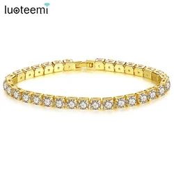 LUOTEEMI 3MM 4MM 5MM AAA CZ Stone Tennis Bracelet & Bangles for Women Wedding Engagement Fashion Jewelry Pulseras Mujer Gifts