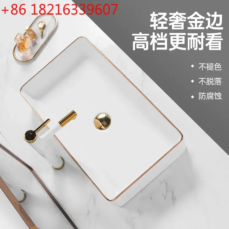 YAO Nordic Style Ceramic Table Basin Round Washbasin Single Bowl Household Art Sink for Small Apartment Bathroom Vanity