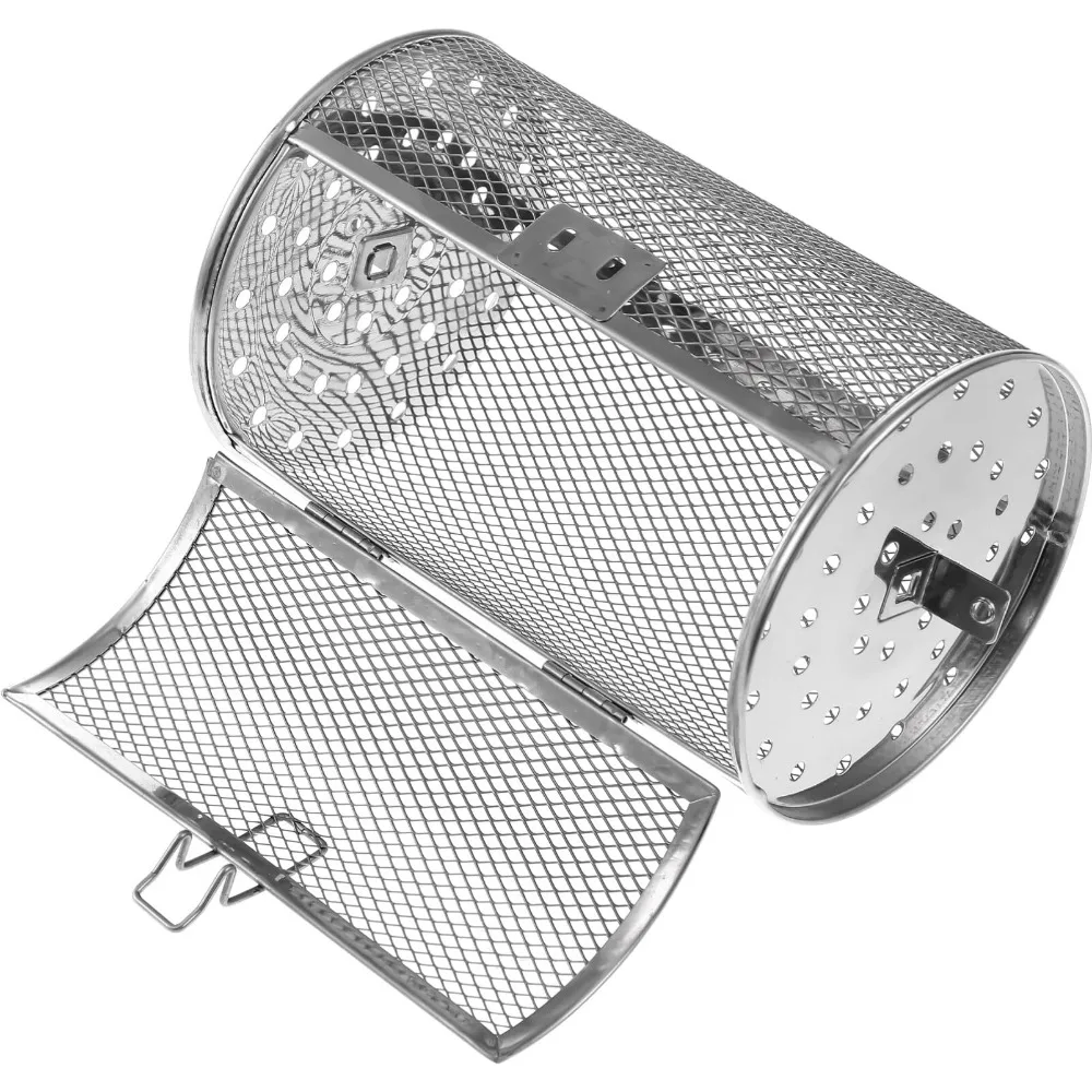Rotierender Ofen-Crisper-Korb – rollender Grillkäfig für die Küche zum Braten, Backen, Grillen – Outdoor-Camping-Rotisserie-Trommel