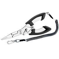 Stainless Steel Fishing Pliers Multifunctional Crimping Open Ring Line Scissors Pliers Hook Remover Fishing Tools
