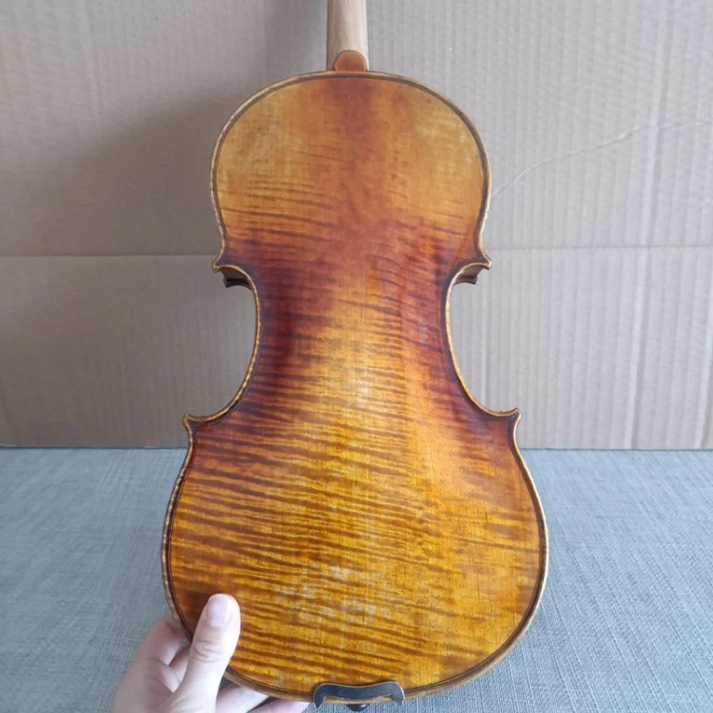 

gt240505Over 20 years High-end handmade Italian vintage oily varnish 4/4 Violin Guarneri violino brazilian bow with Box