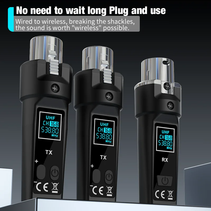 جهاز إرسال XLR لاسلكي احترافي ونظام ميكروفون لاسلكي لاستقبال UHF لخلاط الصوت للميكروفون الديناميكي BETA58 SM58