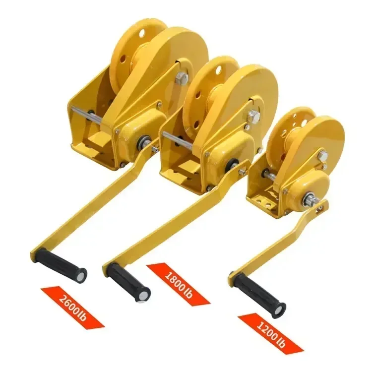 2026 - 3500 lb mini manual winch with wire rope, suitable for boats and vehicles, durable and portable manual winch.
