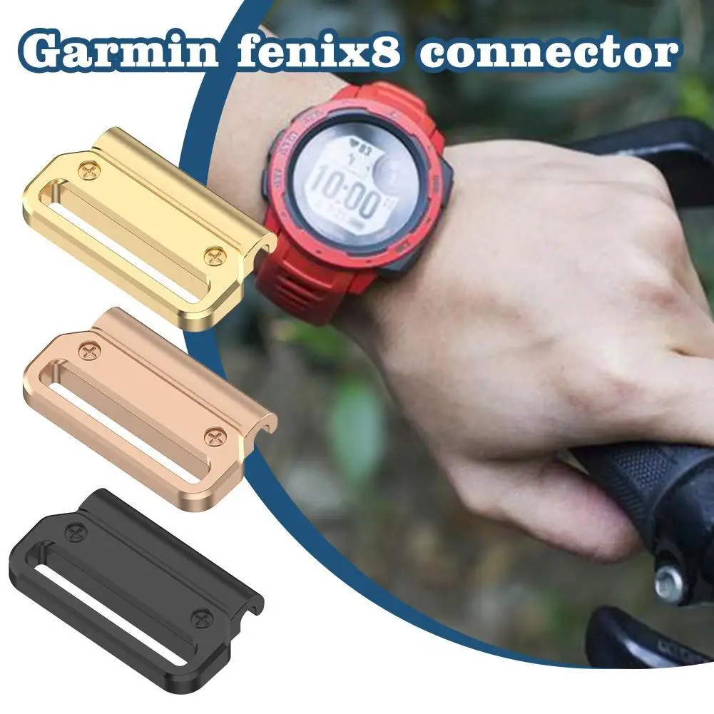 Metal Connector Accessories for Garmin Fenix 8 Compatible with 20/22/26mm Watch Bands Fenix 8 Head Grain Enduro3 Connector 1pcs