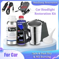 Kit de pulido químico para faros de coche, reparación de polímero líquido, eliminador de arañazos, Kits de restauración de líquido para faros de coche