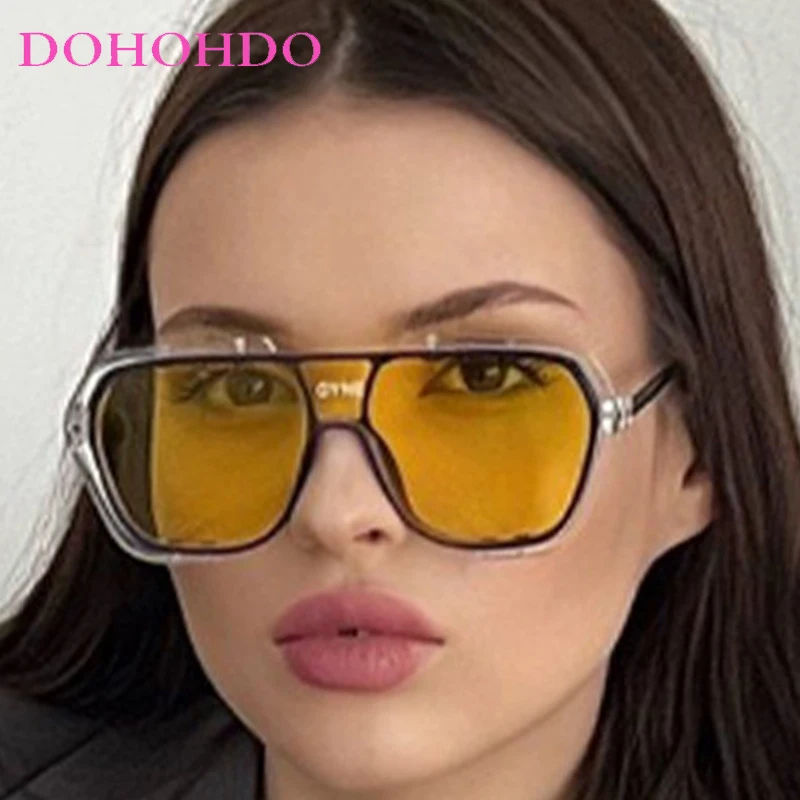 

Oversized Frame One-Piece Pilot Women Sunglasses Retro Brand Big Frame Men Sunglsss Driving Shade Eyewear Ladies Lentes UV400