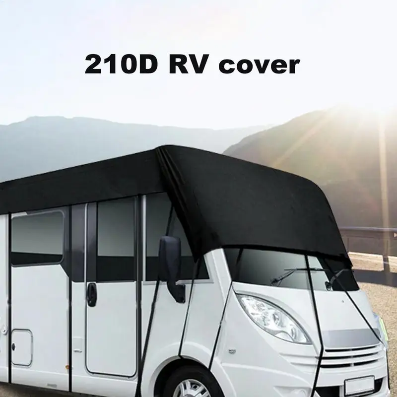 RV غطاء سقف طوي 210D أكسفورد القماش RV القماش المشمع 21X10 قدم مقاوم للماء RV الشتاء غطاء الغبار مقطورة على السطح يغطي