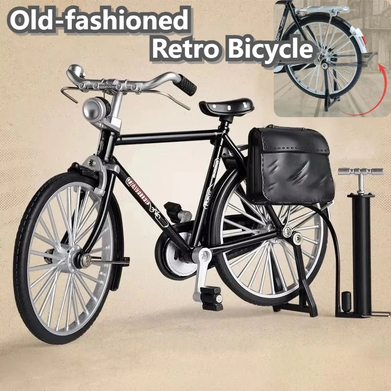 2025 Mini modèle de vélo en alliage moulé sous pression en métal 1:10 vélo rétro à l'ancienne adulte Simulation Collection cadeaux décoration de la maison