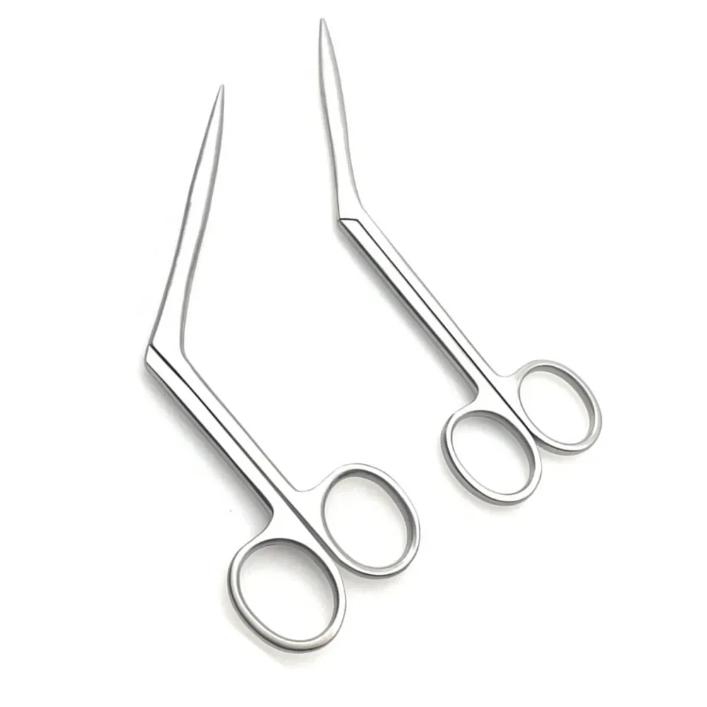 

Ножницы для носовой турбинатомии из нержавеющей стали, хирургические ножницы для ринопластики с острыми краями, хирургический инструмент для операций с тупым наконечником