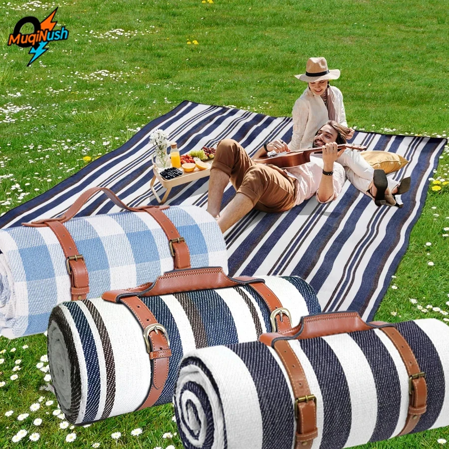 

MuqiNush Picnic Blanket Beach Mat Indoor and Outdoor 80 "x 80" Sand and Waterproof Large For Beach Grassland Camping