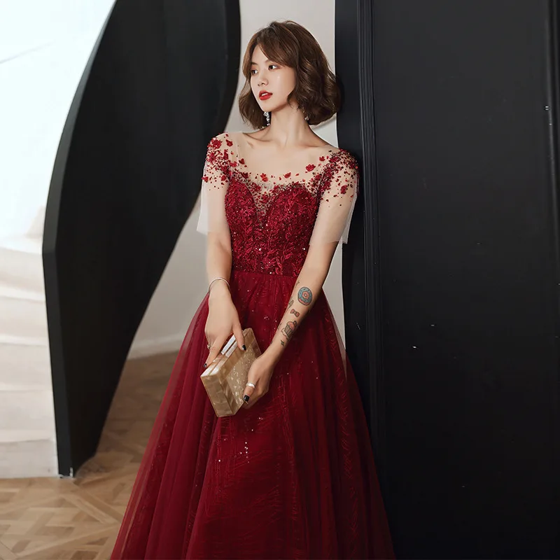 Luxury Evening Dress Red Long Romantic Temperament Ball Birthday Dress Wedding Shooting 2024 New Maxi Party Dresses for Women