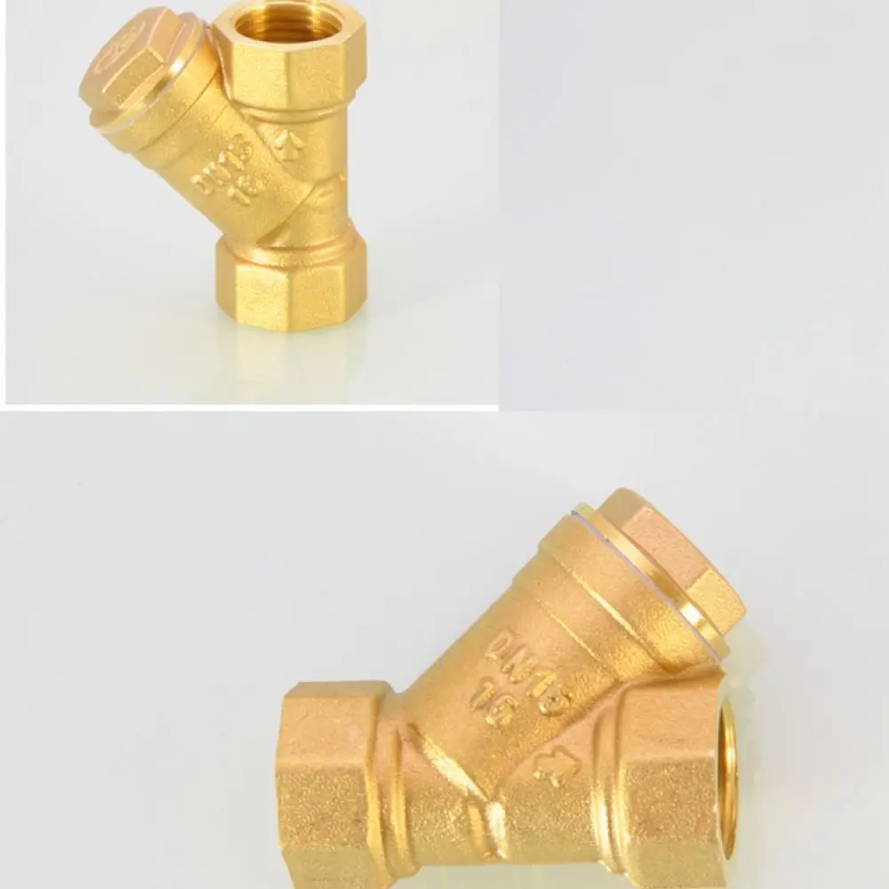 Copper Y Strainer Filter For Plumbing Piping Water Meter HVAC Pump System Inline Mesh Strainer Protection Accessory Tool