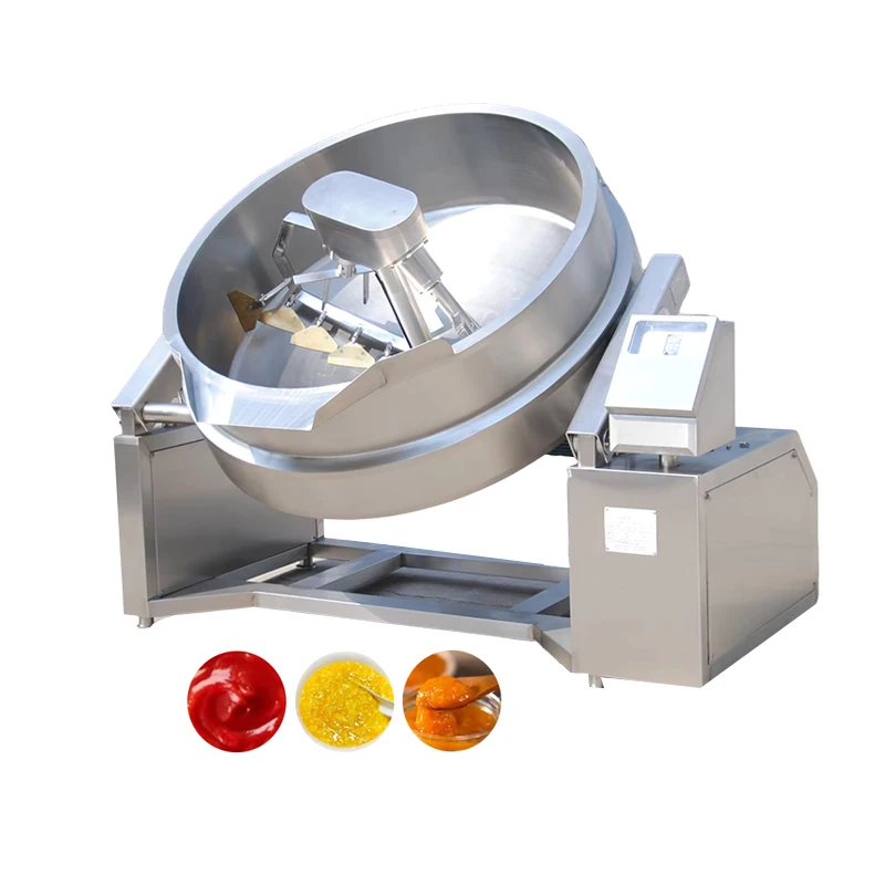 Automatic Jacketed Kettle Electric Oil Mixer Tilting Electric Oil Cooking Mixer