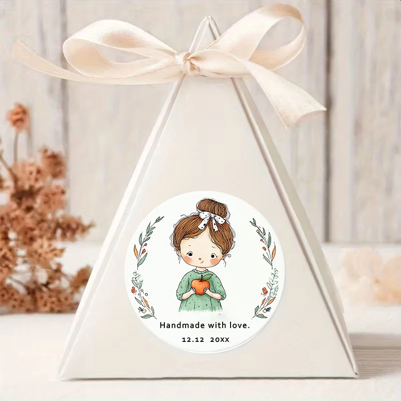 90pcs Custom Personalized Encourage girls  Name & Birthday Number Stickers for Wedding Baptism Party Gift Wrapping