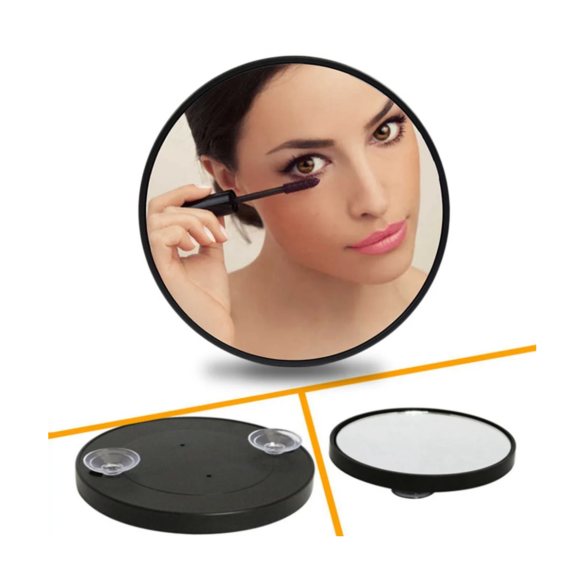 Anti-Fog Magnifying Makeup Mirror Suction Cup Vanity Mirror 20X Handheld Magnifying Makeup Mirror with Handle,White