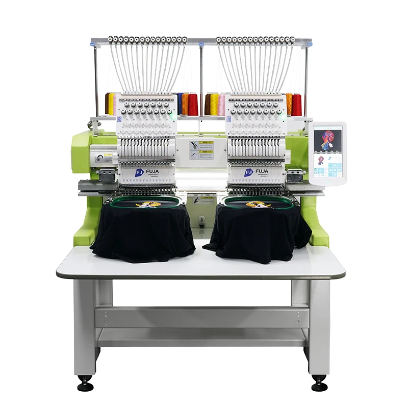 Two Heads Embroidery Machine Hat T-shirt Computerized Embroidery Making Machine for lace making machine embroidery